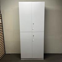 【中古】上下連結書庫　コクヨ　エディアシリーズ　両開き+両開き　ホワイト