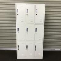 【中古】9人用ロッカー　メーカー不明　H1850　ホワイト